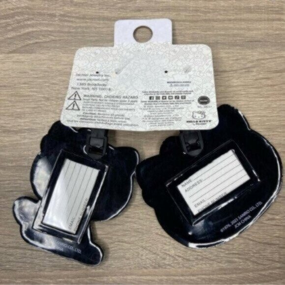 Hello Kitty Red Bow Luggage Travel Bag Tag 2- Piece Set NWT - Picture 2 of 2